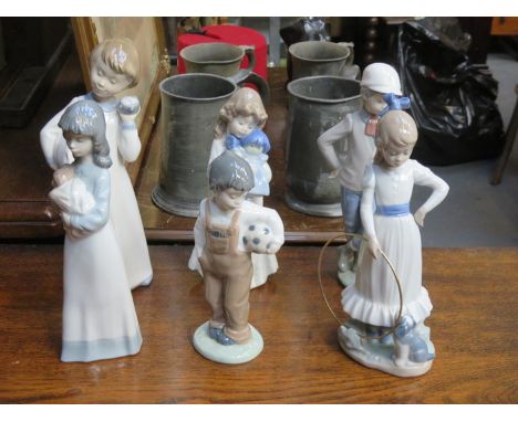 SIX VARIOUS NAO CERAMIC FIGURES