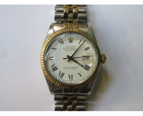 ROLEX OYSTER PERPETUAL DATEJUST SUPERLATIVE CHRONOMETER WRISTWATCH, WITH PURCHASE RECEIPT AND BOOKLET 