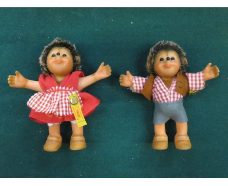 STEIFF HEDGEHOG BOY AND HEDGEHOG GIRL 