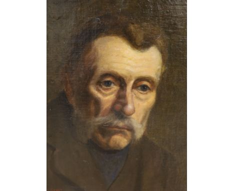   J.H. de Groot (19th C.), oil on canvas laid on board, Portrait of a gentleman, signed, 39 x 30cm