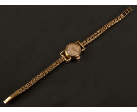 Damenarmbanduhr, Marke „Eterna Matic“. 18 ct Gelbgold, ca. 25 g. (Funktion ungeprüft)