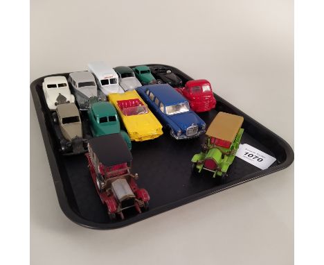 A selection of vintage Dinky and Corgi vehicles (mild playworn condition)