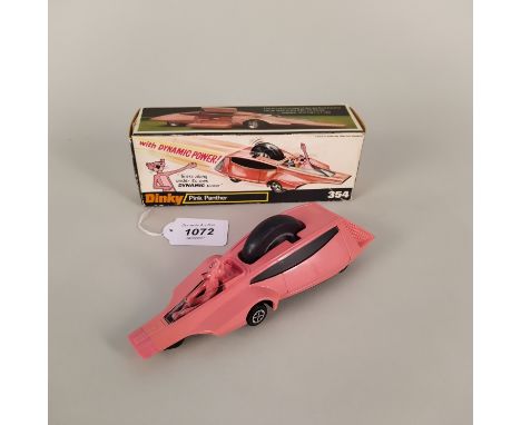 A boxed dinky Pink Panther 354 car with instructions (mild playworn and lacking flexible rack rod)
