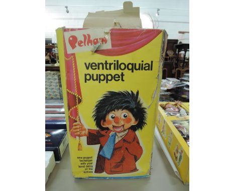 A Pelham ventriloquist puppet, boy, in original box