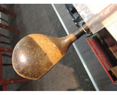 A vintage golf club having hickory shaft and signed Reith