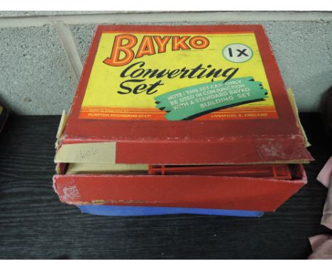 A selection of Bayko building/converting sets