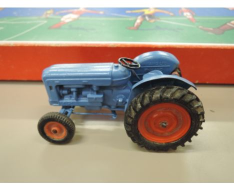 A Britains die-cast Fordson Super Major Tractor in blue with orange hubs