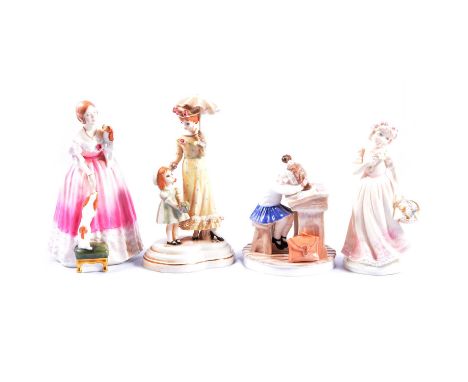 Seven assorted ceramic figurines, Royal Doulton HN3125, HN2966, and HN3613; Royal Worcester 'Forty Winks' and 'Sweet Dreams' 
