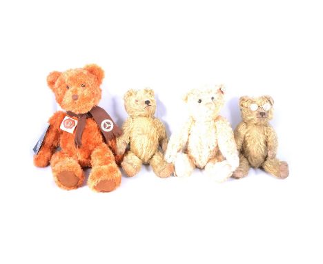 Four Teddy Bears, including Stieff ref. 038945 'Classic Teddybar', 28cm, collectors edition 2004; Hermann bears ref. B6695549