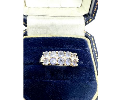 9ct Gold Diamond &amp; Tanzanite Dress Ring (2.2g) 