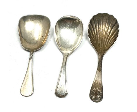 3 silver tea caddy spoons 