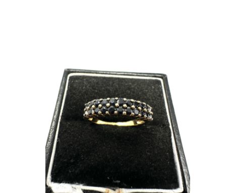 9ct gold sapphire ring weight 2.4g 