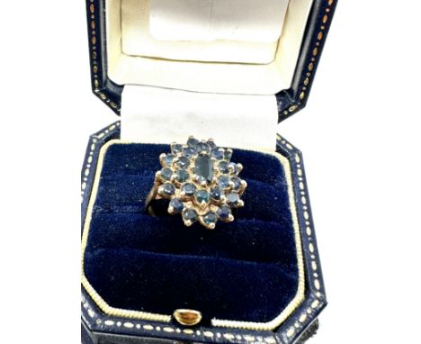 9ct gold sapphire dress ring (5.8g) 