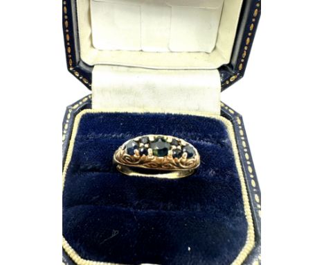 9ct Gold Sapphire Dress Ring (2.4g) 