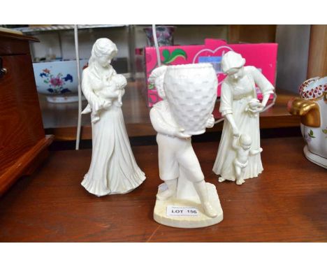 A selection of decorative pottery &amp; porcelain, to include Royal Worcester figures