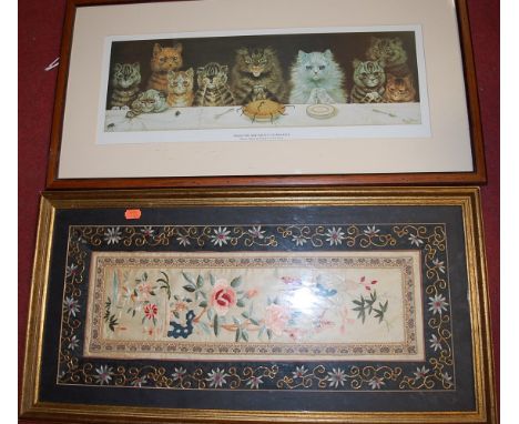 Mixed lot to include framed silkwork, print, various Ethnic wares etc
