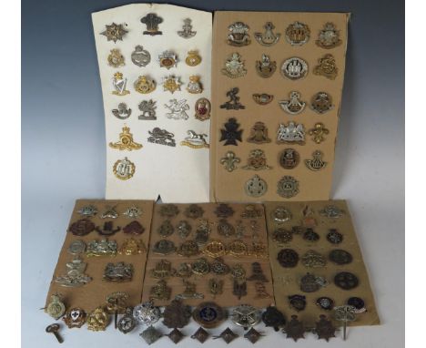 Large Selection of Military Cap Badges including Monmouth Regiment of Welsh Guards, 1st Royal Devon Military Brass Cap Badge,