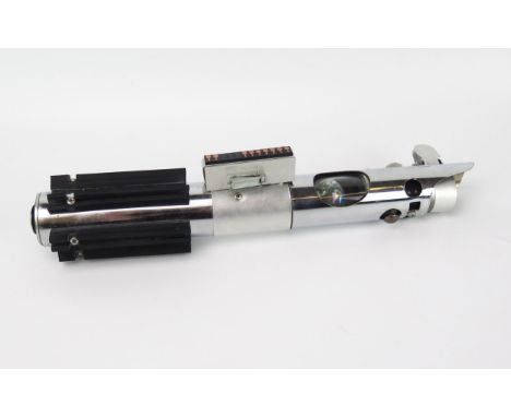 Star Wars Lightsaber with unusual window to view crystal, blue ring to end, 30cm 