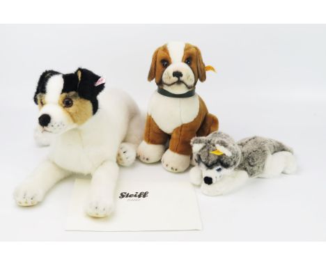 Steiff Dog Limited Edition Trio - (1) limited edition Jack Russell Terrier "Jack" 35cm 656682 (00237) with certificate,  Beag
