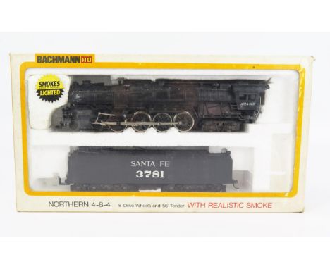 Bachmann HO / Gauge Northern No. 660 Santa Fe 4-8-4 Loco "A.T. &amp; S.F. 3781, Realistic Smoke and Lighted, Weathered - exce