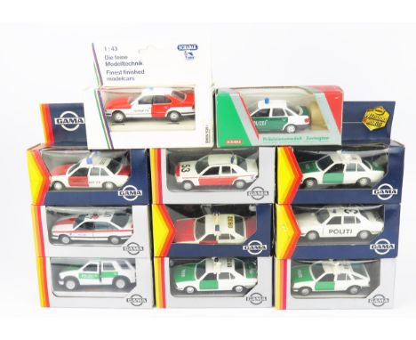 Gama &amp; Schabak (German Made) Collection of German and Other European Police Cars including BMW, Opel, Audi and Mercedes -