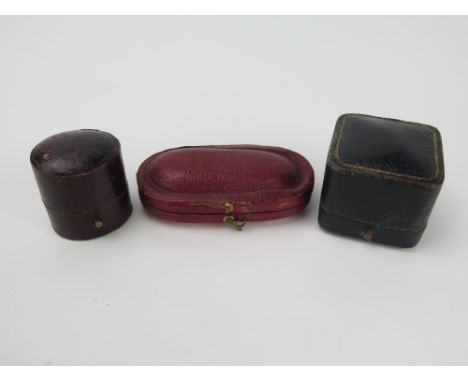 Two Vintage Ring Boxes and Brooch Box