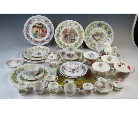A collection of Wedgwood Beatrix potter ceramics, including; nursery tea service, Royal Doulton 'Four Seasons' wares, miniatu