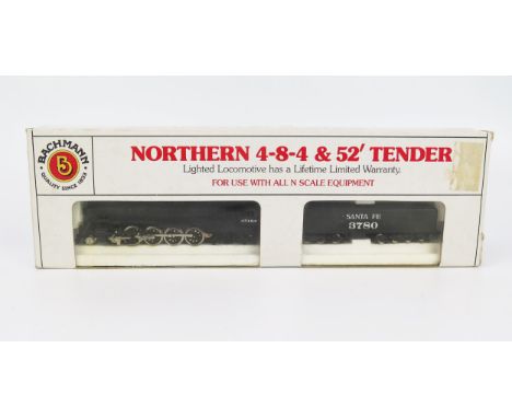 Bachmann N Gauge 58052 Norhern 4-8-4 &amp; 52' Tender "Santa Fe" 3780 - excellent in box 