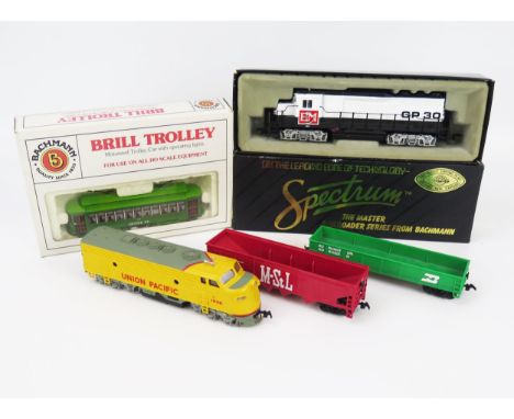 Bachmann HO / OO Gauge Loco Group - (1) Brill Trolley, (2) Spectrum 5639 EMD GP30 Diesel Loco, (3) 1206 Union Pacific Diesel 