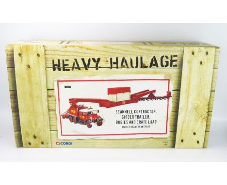 Corgi Heavy Haulage CC12307 Scammell Contractor, Girder Trailer, Bogies and Crate Load 1:50 limited edition - as new in box a