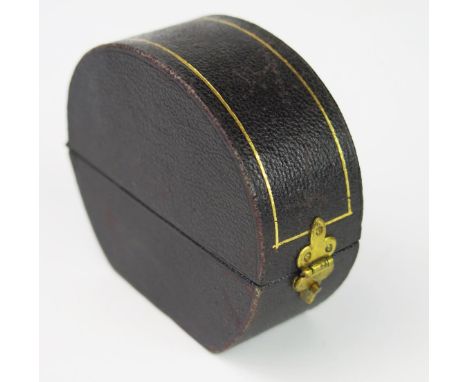An Antique Leather and Silk Bangle Case. 