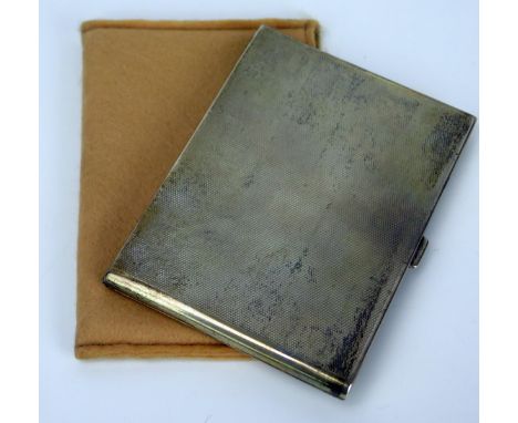 George V Asprey Silver Cigarette Case with engine turned decoration, 11.5x8.5cm, Chester 1930, 188g 