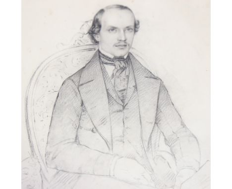 19th century British School, pencil portrait of a gentleman, unsigned, 10.5" x 7", unframedEven paper discolouration and a fe