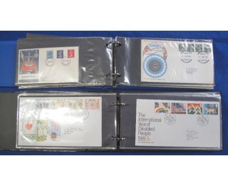 Stamps - Great Britain collection of First Day Covers in two albums, 1960s to 1990.