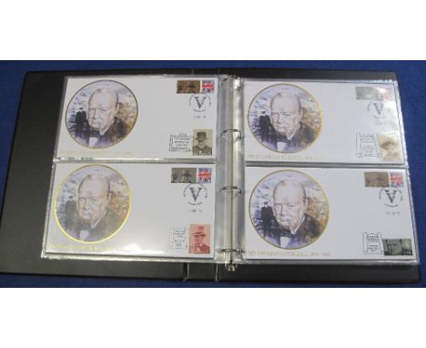 Stamps - Great Britain collection of First Day Covers in maroon album, 1970s to 2015.