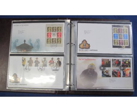 Stamps - Great Britain collection of First Day Covers in Royal Mail album, 1980s to 2013.