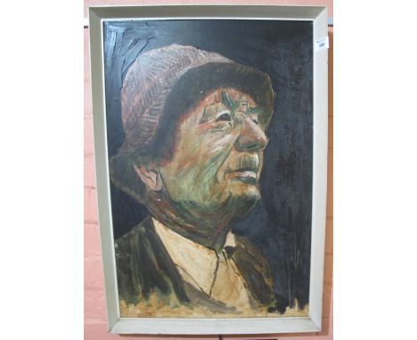Graham T. Gower Samuel, (Welsh, 20th Century), portrait of an elderly gentleman, signed and dated: '65, oils on board.  Frame