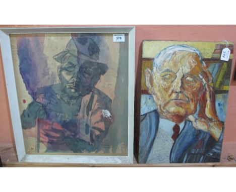Graham T. Gower Samuel, (Welsh, 20th Century), 'The Old Poader', signed and dated: '64, watercolours, together with another p