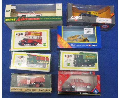 Collection of eight Corgi and other diecast model vehicles, all in original boxes, to include: Corgi BP AEC508 Forward Contro