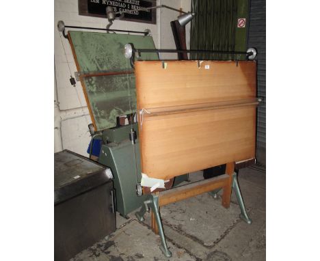 Two similar 20th Century architect's tables or stands, one with fixed lamp and marked: 'Cavendish Stand HH', the other marked