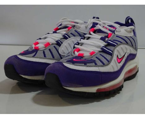NIKE - Air Max 98  Trainers - Women's UK7 / US9.5 - White / Racer Pink - Boxed with Light Wear