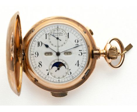 GOLDENE AUDEMARS FRÈRES SAVONNETTE TASCHENUHR FÜR DEN RUSSISCHEN MARKT Schweiz, Audemares frères, Minutenrepetition, Chronogr