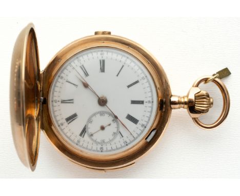 GOLDENE HENRI LEUBA / QUALITY SALTER SAVONNETTE TASCHENUHR Schweiz / Russland, V.Henri Leuba / Quality Salter, Nr. 1075, Vier