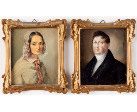 MINIATURPORTRAITS DER SUSANNE LOUISE WYTTENBACH (1802-1853) UND SIGMUND ALBRECHT WYTTENBACH (1799-1865) Gouache auf Papier, d