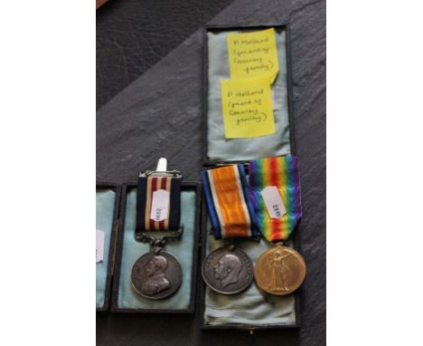 WW1 gallantry medal group to 267033 Pte P.S HOLLAND HERTS R