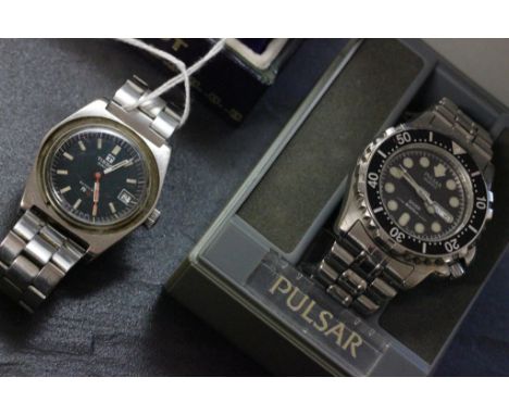 gents boxed Tissot PR 516 watch with papers plus a boxed Pulsar quartz Divers watch