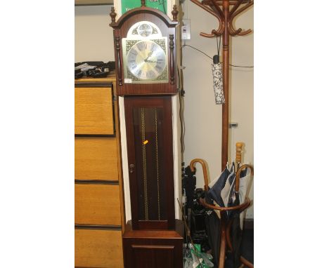 A REPRODUCTION LONGCASE CLOCK