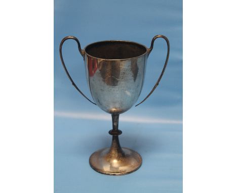 A HALLMARKED SILVER TROPHY DATED 1907