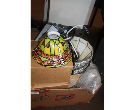 A BOX OF LAMP SHADES