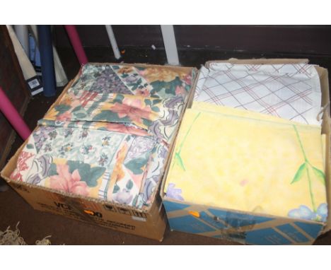 TWO TRAYS OF CURTAINS